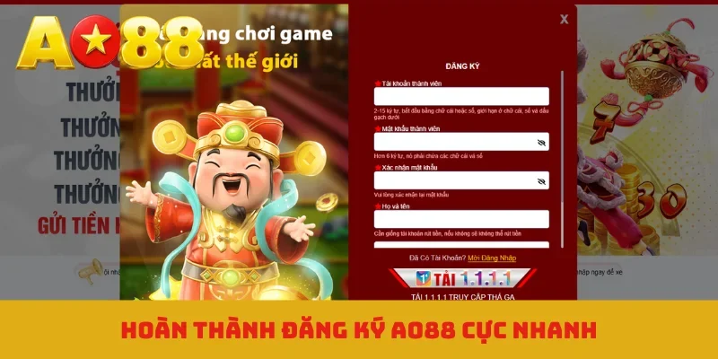 Hoàn thành đăng ký AO88 cực nhanh